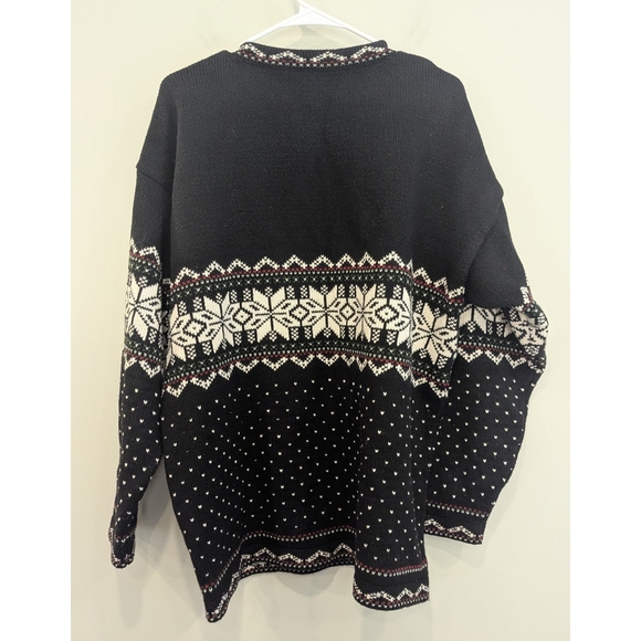 Northway Original Nordic Knitwear Fair Isle 100% Wool Sweater Size Large - Picture 6 of 7